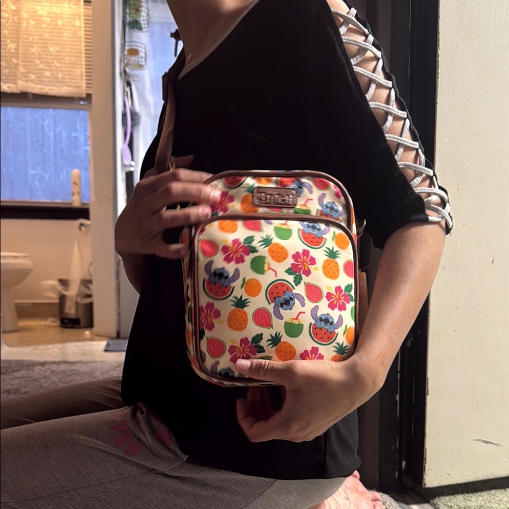 Loungefly Orange Crossbody Bag with Vibrant Design